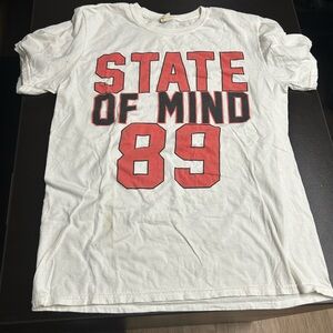 State of Mind 89 Urban Outfitters Graphic Tee Size Medium White Short Sleeve